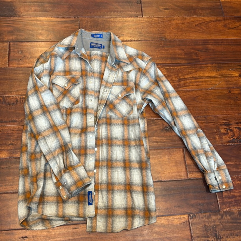 Pendelton men's large wool snap front shirt